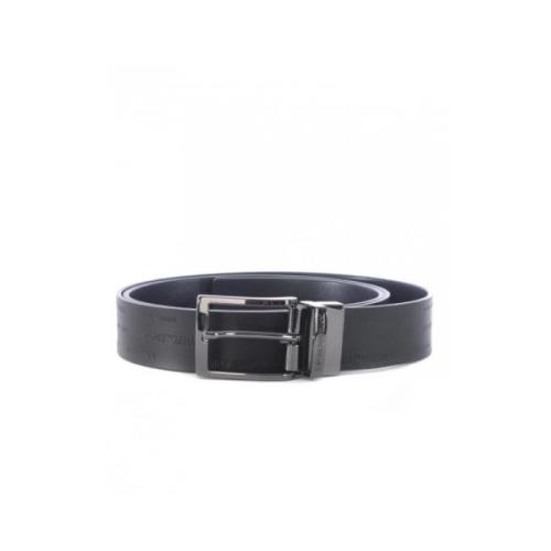 Geëtste leren riem Verhoog stijl Armani , Black , Heren