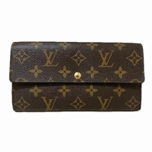 Pre-owned Canvas wallets Louis Vuitton Vintage , Brown , Dames