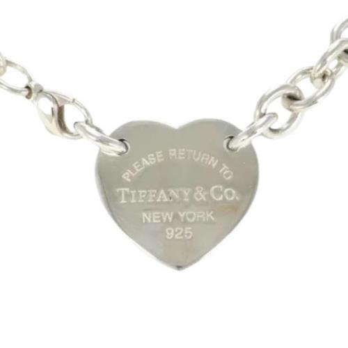 Pre-owned Metal necklaces Tiffany & Co. Pre-owned , Gray , Dames