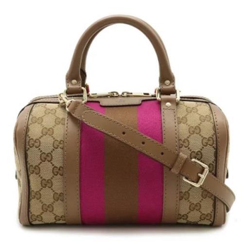 Pre-owned Canvas gucci-bags Gucci Vintage , Beige , Dames