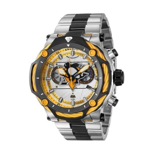 Pittsburgh Penguins Quartz Horloge Invicta Watches , Gray , Heren