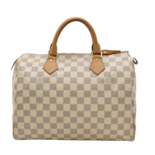 Pre-owned Canvas handbags Louis Vuitton Vintage , White , Dames