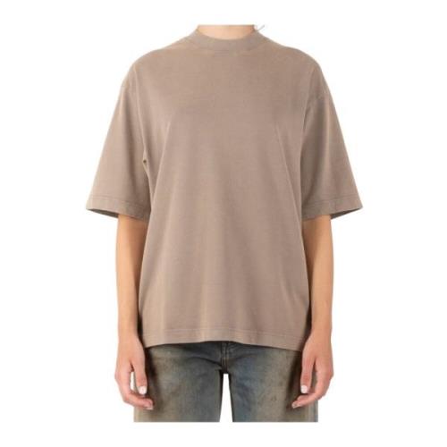 Bruine T-shirt met relaxte pasvorm Acne Studios , Brown , Dames