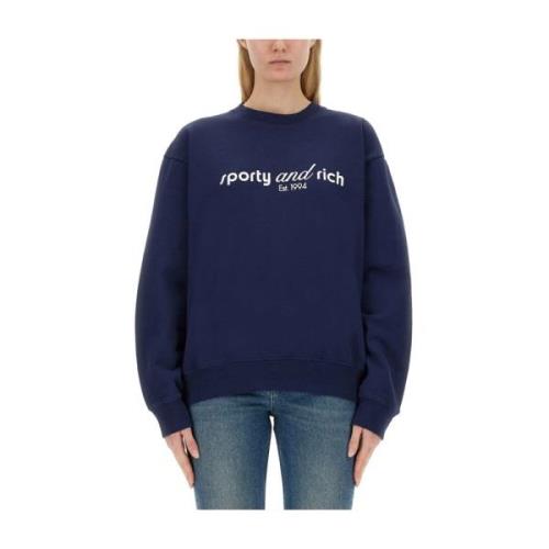 CO Logo Sweatshirt Sporty & Rich , Blue , Dames