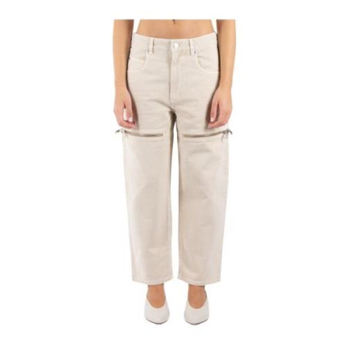 Ivory Straight Leg Pants Isabel Marant Étoile , White , Dames