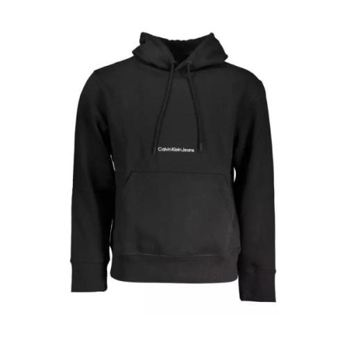 Monochrome hoodie met elegant ontwerp Calvin Klein , Black , Heren