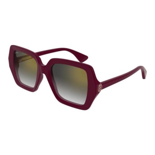 Ct0507S 003 Sunglasses Cartier , Red , Dames