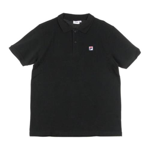 Zwarte Polo T-shirt met korte mouwen Fila , Black , Heren