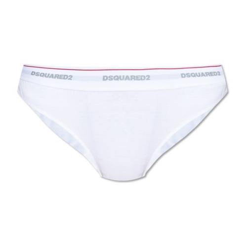 Slips met logo Dsquared2 , White , Dames