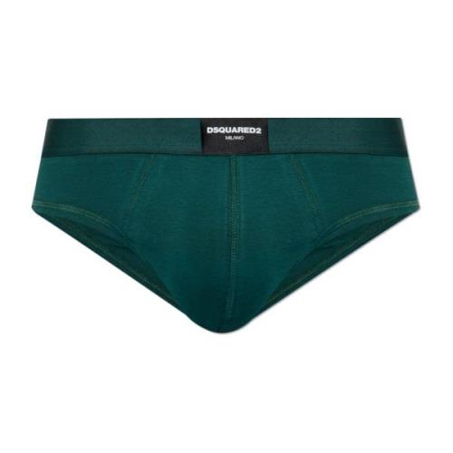 Slips met logo Dsquared2 , Green , Heren