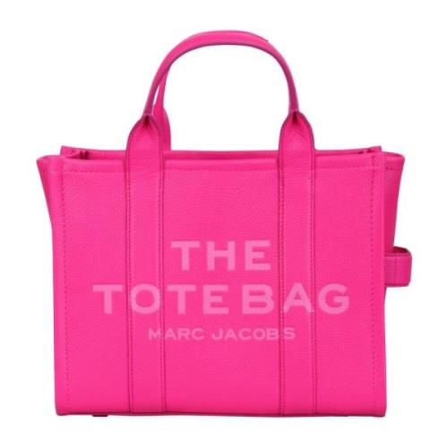 Leren Tote Tas met Gegraveerd Logo Marc Jacobs , Pink , Dames