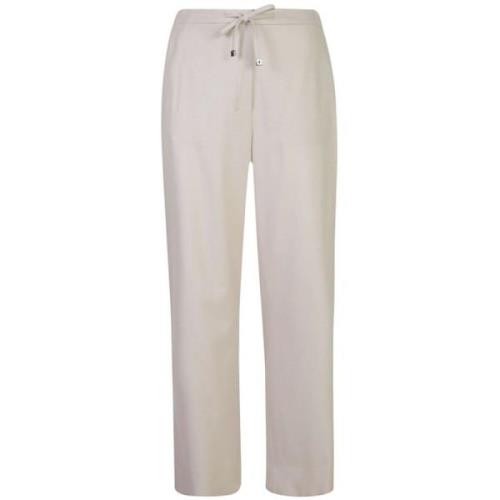 Floria Beige Straight Broek Max Mara , Beige , Dames