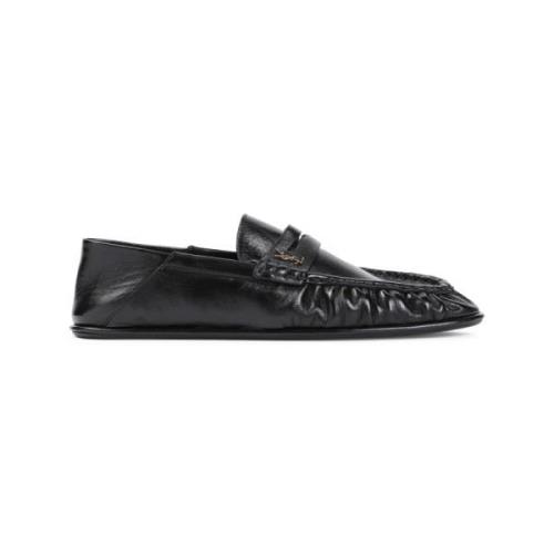 Klassieke Zwarte Loafer Schoenen voor Mannen Saint Laurent , Black , H...