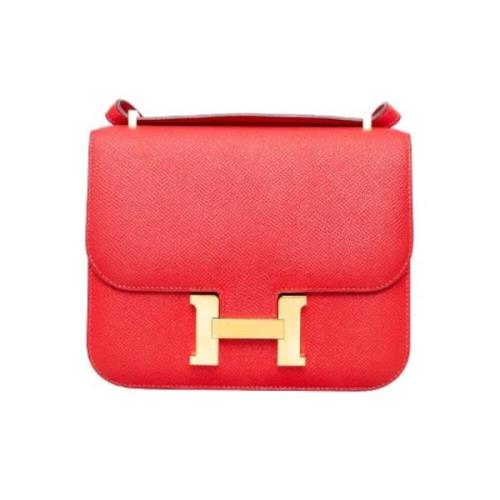 Pre-owned Leather crossbody-bags Hermès Vintage , Red , Dames