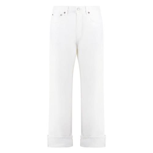 Klassieke Straight Leg Jeans Agolde , White , Dames