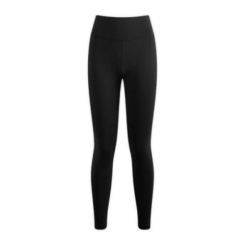 Zwarte Logo Leggings voor Actieve Kleding Sporty & Rich , Black , Dame...