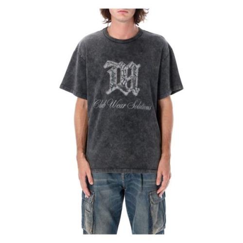 Stone Wash Grafische Print T-Shirt Misbhv , Gray , Heren