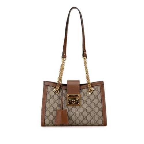 Pre-owned Leather gucci-bags Gucci Vintage , Beige , Dames