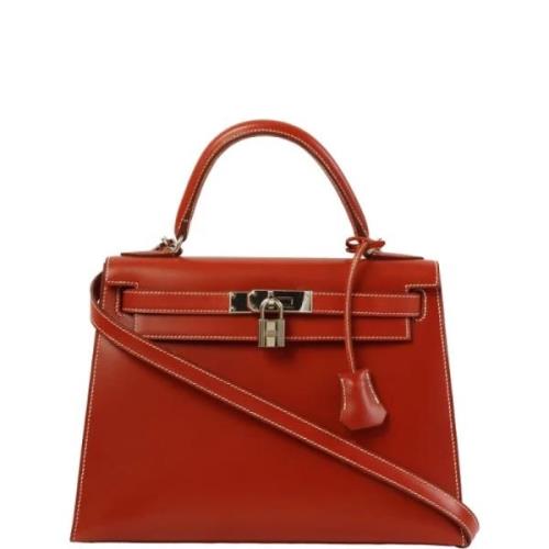 Pre-owned Canvas handbags Hermès Vintage , Red , Dames