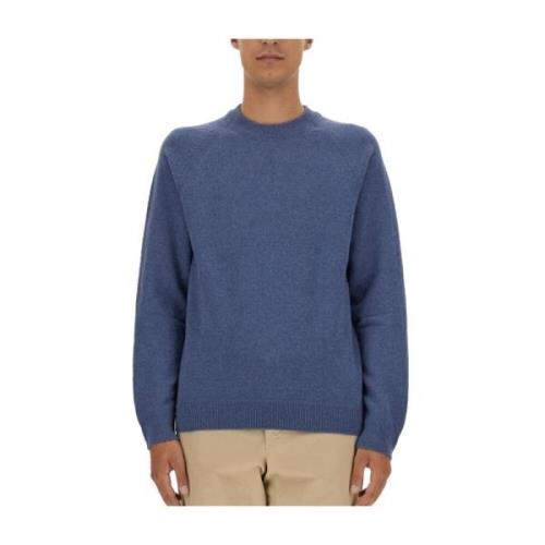 Merino Wol Jersey Gemaakt in Portugal PS By Paul Smith , Blue , Heren