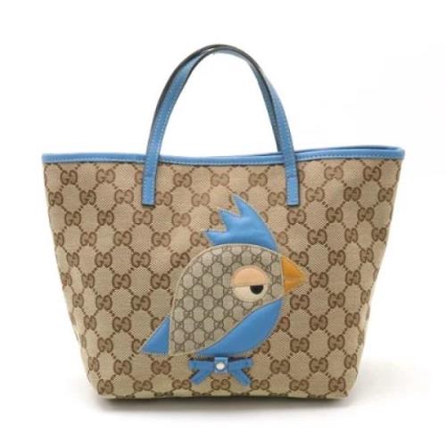 Pre-owned Canvas totes Gucci Vintage , Beige , Dames