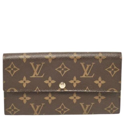 Pre-owned Coated canvas wallets Louis Vuitton Vintage , Brown , Dames