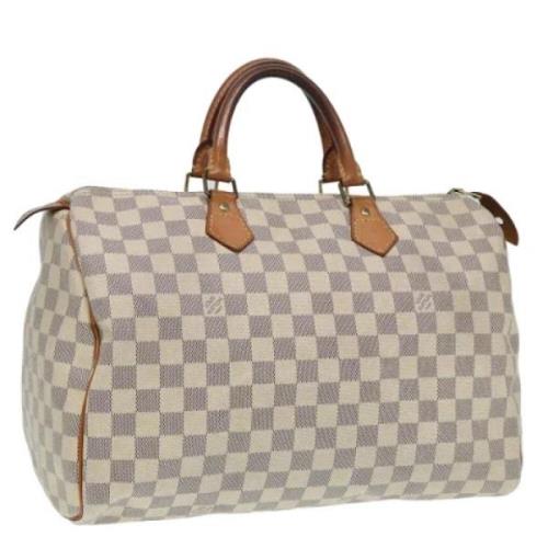 Pre-owned Canvas handbags Louis Vuitton Vintage , White , Dames