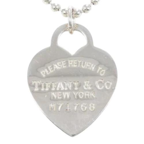 Pre-owned Metal necklaces Tiffany & Co. Pre-owned , Gray , Dames