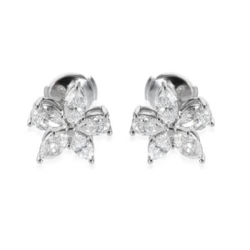 Pre-owned Platinum earrings Tiffany & Co. Pre-owned , White , Dames