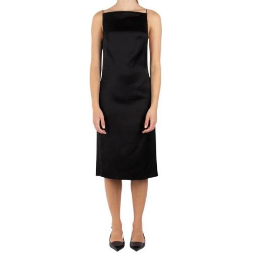 Zwarte Midi Jurk voor Dag & Nacht Jacquemus , Black , Dames