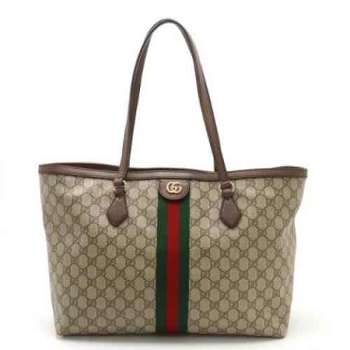 Pre-owned Canvas totes Gucci Vintage , Beige , Dames