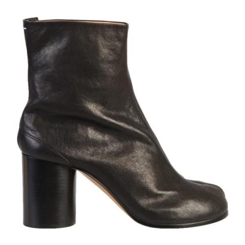 Zwarte Enkellaarsjes met Tabi Design Maison Margiela , Black , Dames