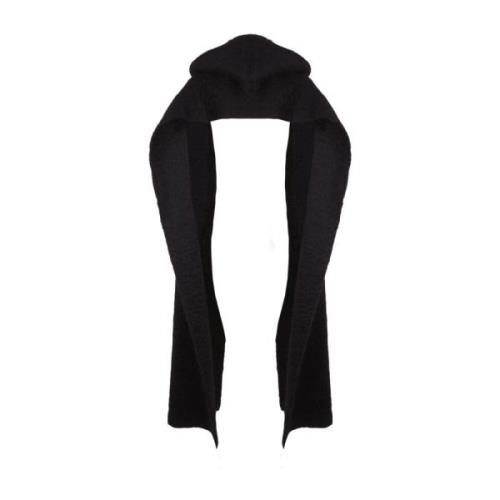 Lucht, zwarte mohair capuchon Cortana , Black , Dames