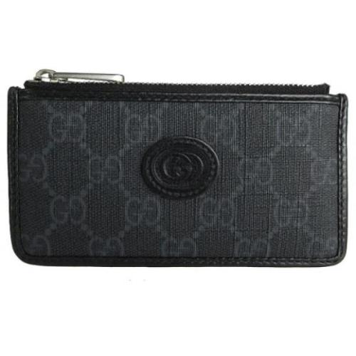 Pre-owned Leather wallets Gucci Vintage , Black , Dames