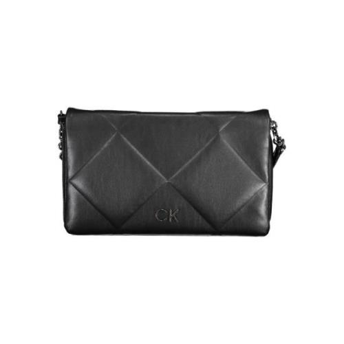 Zwarte Polyester Handtas met Verstelbare Band Calvin Klein , Black , D...