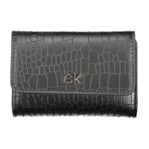 Damesportemonnee Zwart Rfid Ritssluiting Calvin Klein , Black , Dames