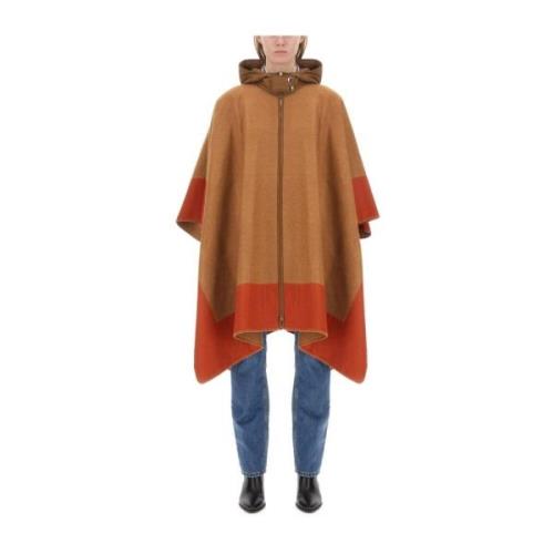 Stijlvolle Wollen Cape Jas Etro , Brown , Dames