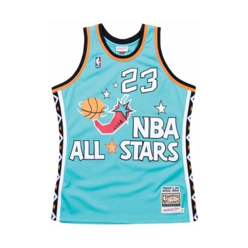 NBA All Star East Michael Jordan Shirt Mitchell & Ness , Blue , Heren