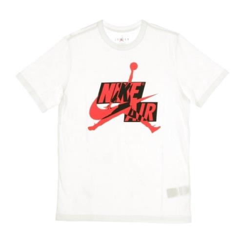 Klassiek Heren T-shirt in Wit/Rood/Zwart Jordan , White , Heren