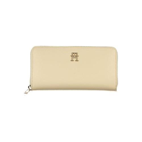 Beige Polyester Portemonnee met 5 Compartimenten Tommy Hilfiger , Beig...