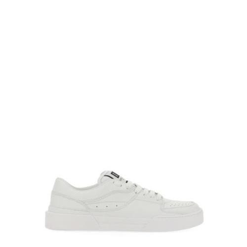 Rome Leren Sneakers Vrouwen Rubberen Zool Dolce & Gabbana , White , Da...