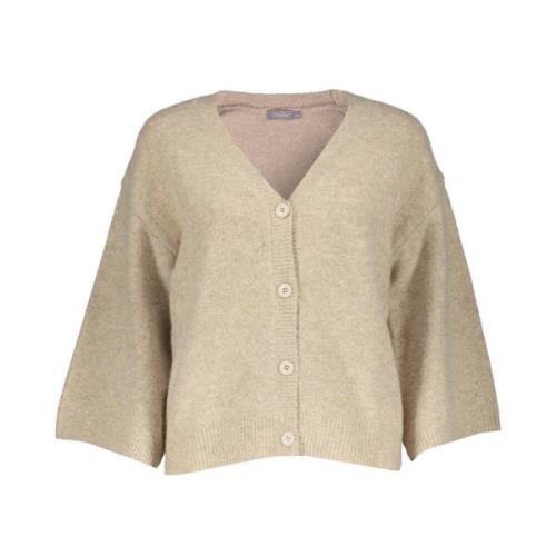 Gezellige V-hals Vest Geisha , Beige , Dames