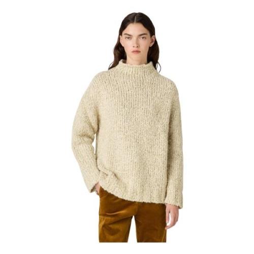 Oversized Gebreide Trui Birdie Massimo Alba , Beige , Dames