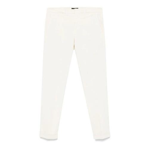 Ecru Katoen Chinos Gabardine Broek Fay , Beige , Heren