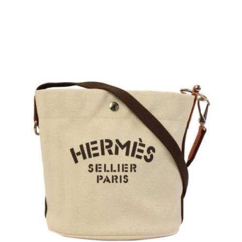 Pre-owned Canvas crossbody-bags Hermès Vintage , Beige , Dames