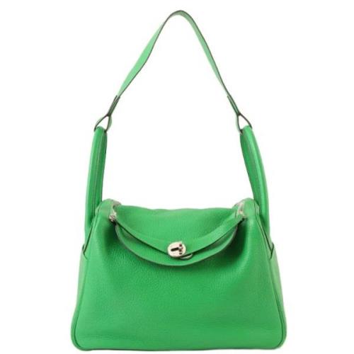 Pre-owned Canvas shoulder-bags Hermès Vintage , Green , Dames