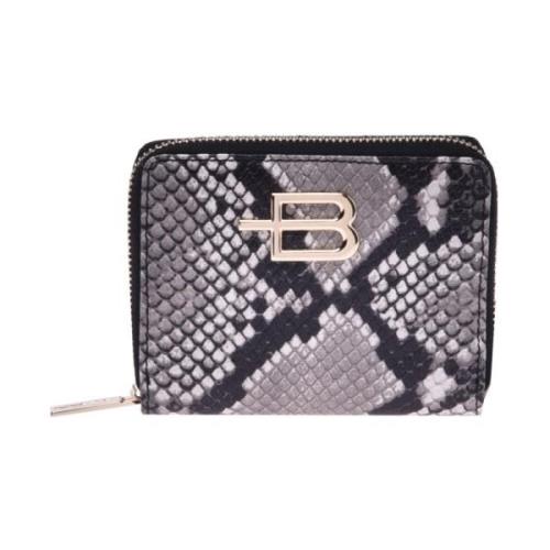 Rock python print zipped wallet Baldinini , Gray , Dames