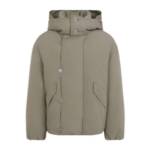 Woestijn Salie Hooded Puffer Jas Lemaire , Green , Heren