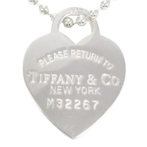 Pre-owned Metal necklaces Tiffany & Co. Pre-owned , Gray , Dames