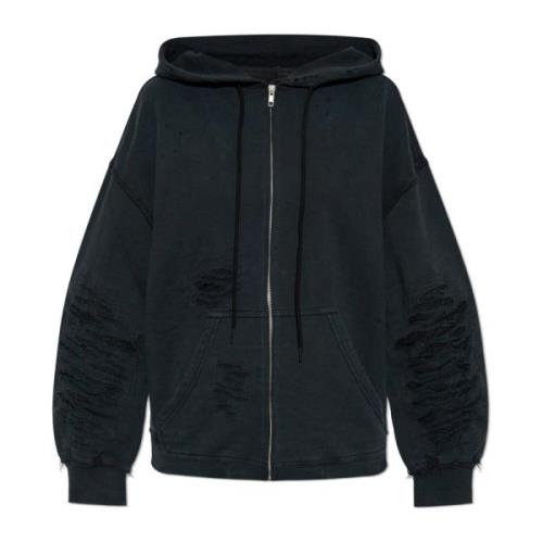 Zip-Up Sweatshirt MM6 Maison Margiela , Black , Dames